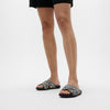 GRACIE WOVEN Womens Slides Black/Ivory Mix