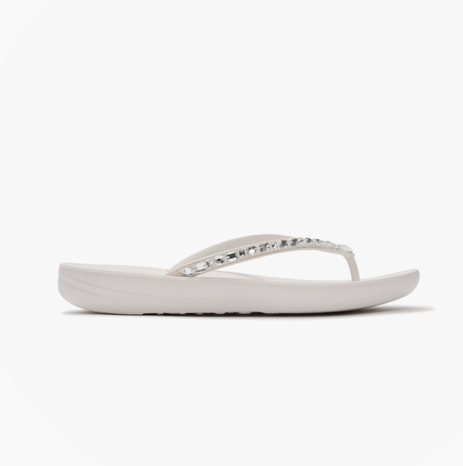 FitFlop IQUSHION MULTI Womens Toe-Post Sandals Urban White