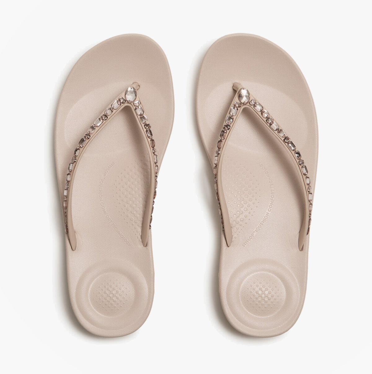 FitFlop IQUSHION MULTI Womens Toe-Post Sandals All Nude Rose