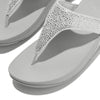 LULU CRYSTAL-MIX Womens Toe Post Sandals Silver
