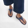 LULU CRYSTAL-MIX Womens Toe Post Sandals Midnight Navy