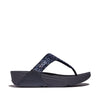 LULU CRYSTAL-MIX Womens Toe Post Sandals Midnight Navy