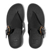 LULU RESIN-BUCKLE Womens Toe Post Sandals All Black