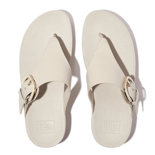 LULU RESIN-BUCKLE Womens Toe Post Sandals Paris Beige