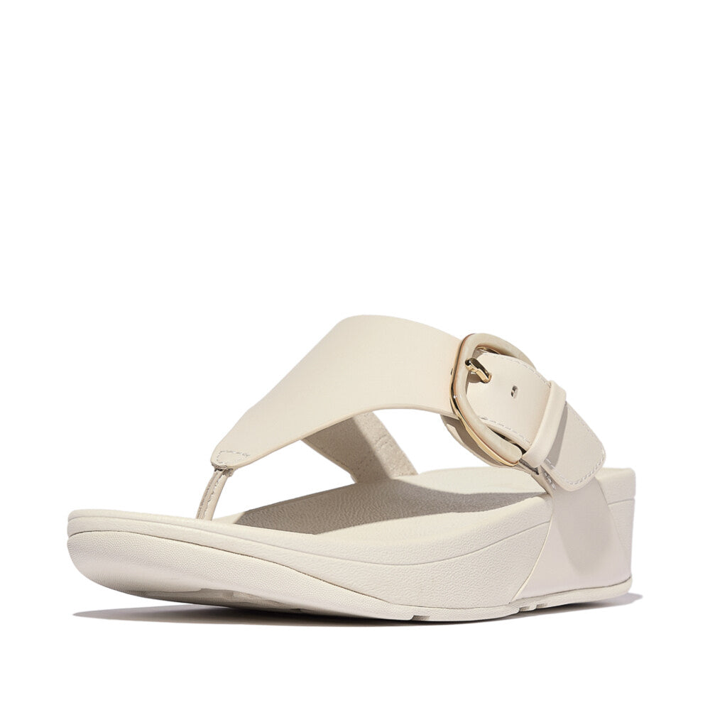 FitFlop LULU RESIN-BUCKLE Womens Toe Post Sandals Paris Beige