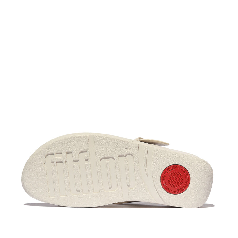 FitFlop LULU RESIN-BUCKLE Womens Toe Post Sandals Paris Beige