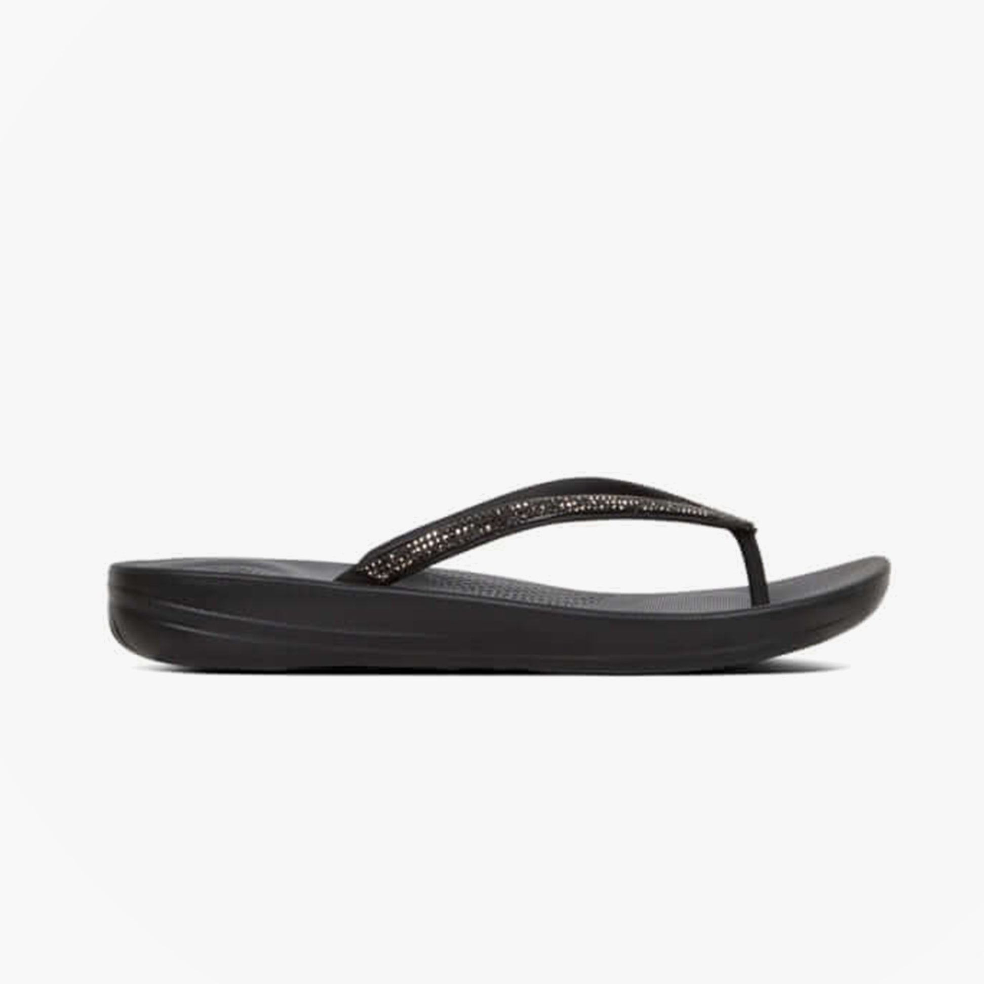 FitFlop IQUSHION SPARKLE Womens Flip Flops Black