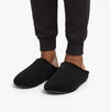 FitFlop SHOVE FELT Mens Mule Slippers All Black