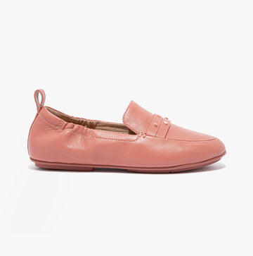 FitFlop EN2-955 ALLEGRO STUDDED LEATHER Womens Loafers Warm Rose