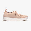 FitFlop RALLY e01 MULTI-KNIT Womens Trainers Almond Tan/Platino