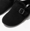 FitFlop CHRISSIE II Womens Suede Buckle Slippers All Black