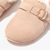 FitFlop CHRISSIE II Womens Suede Buckle Slippers Beige