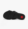 FitFlop GRACIE Womens Rubber-Buckle Leather Two-Bar Sliders All Black