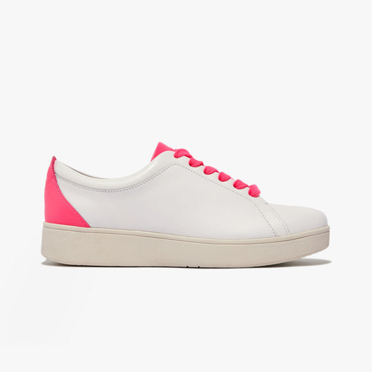 FitFlop RALLY NEON-POP Womens Trainers Urban White/Pop Pink