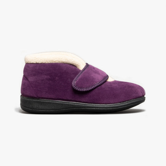 Fleet & Foster LEVITT Womens Boot Slippers Plum