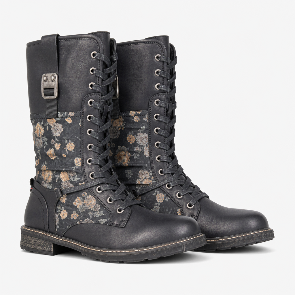 Cipriata ABELA Womens Tall Boots Black/Floral