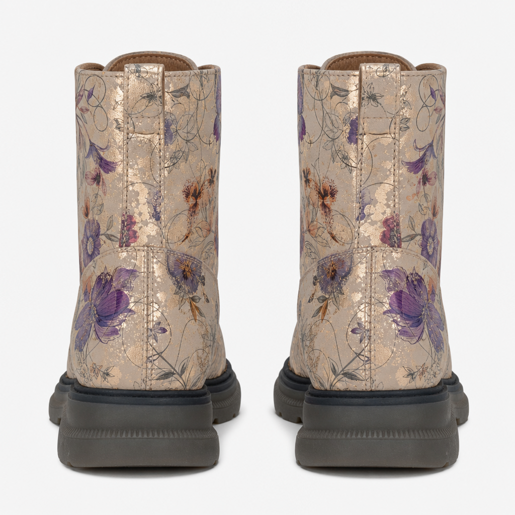 Cipriata ANNETTA Womens Ankle Boots Ecru/Gold/Floral