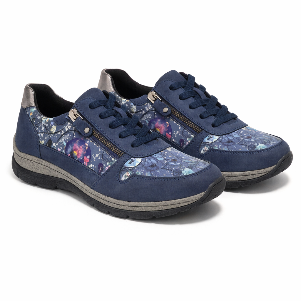 Cipriata CLITA Womens Casual Trainers Navy/Floral