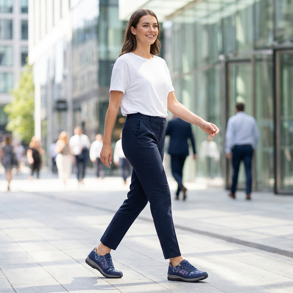 Cipriata CLITA Womens Casual Trainers Navy/Floral