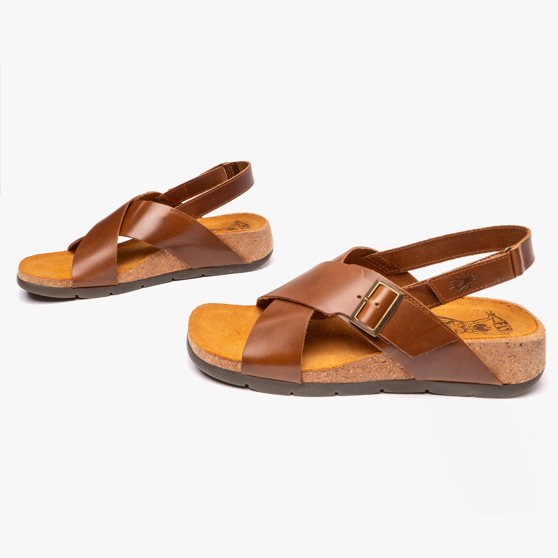 Fly London CHLO852FLY Womens Slingback Crossover Sandals Camel