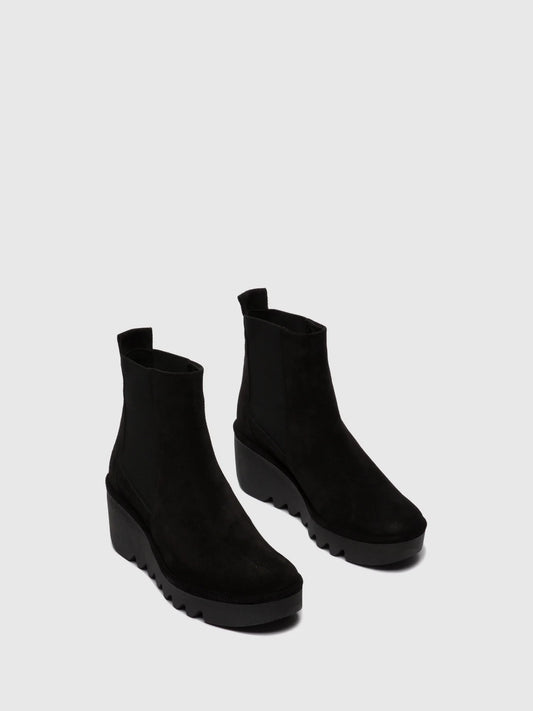 Fly London BAGU233FLY Womens Chelsea Boots Black Suede