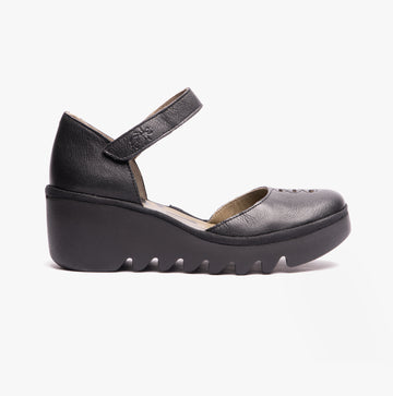 Fly London BISO305FLY Womens Wedge Sandals Black