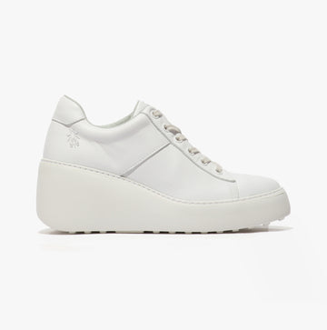 Fly London DELF580FLY Womens Wedge Trainers White