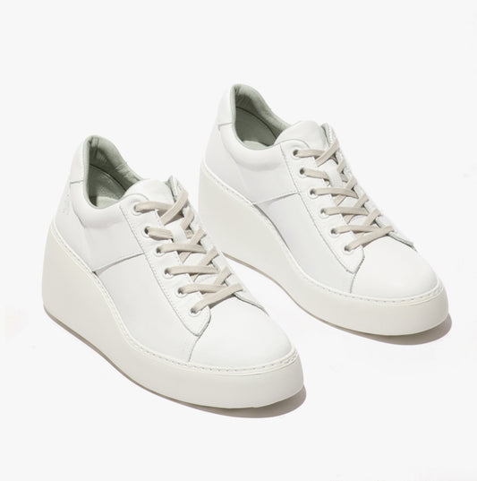 Fly London DELF580FLY Womens Wedge Trainers White