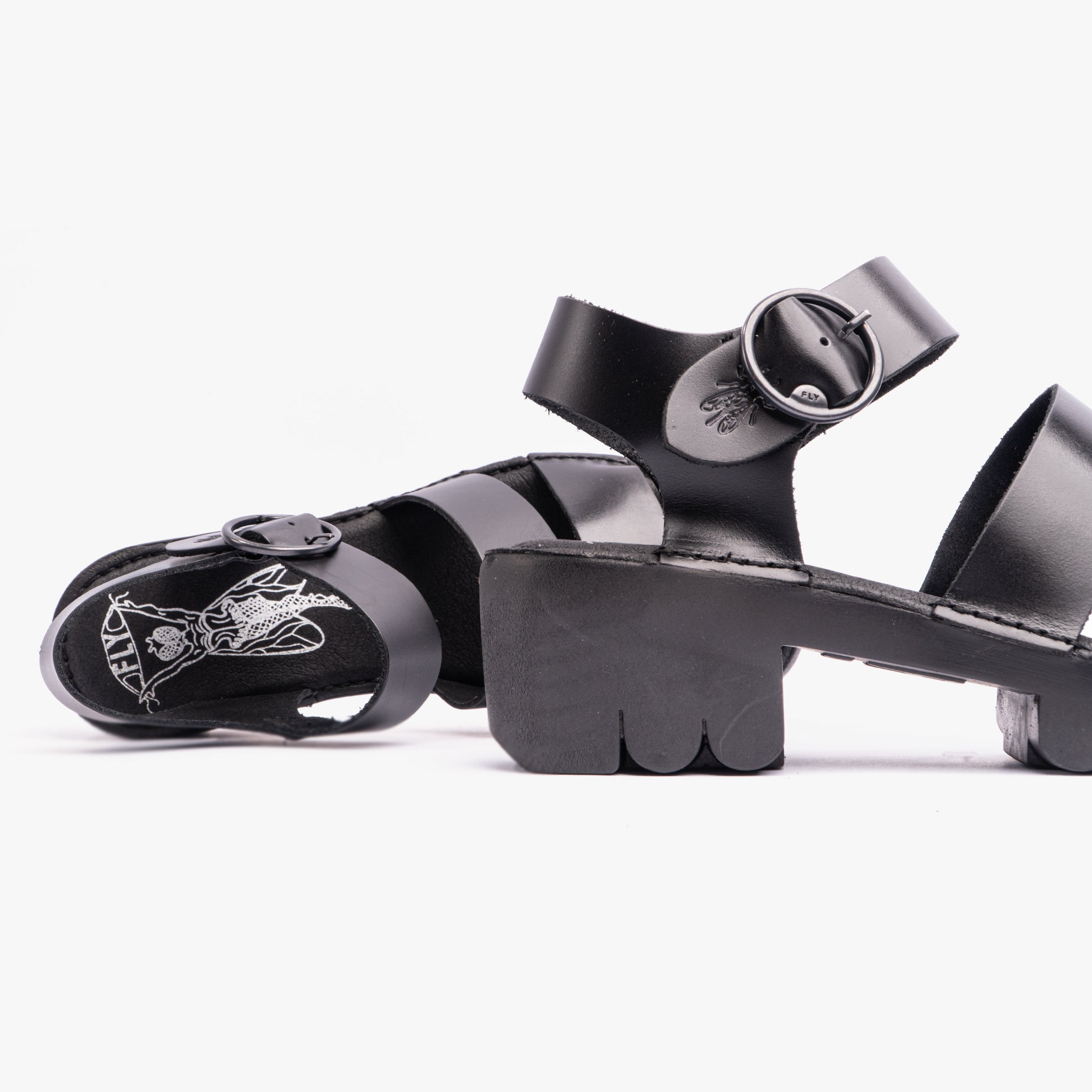Fly London EGLY520FLY Womens Sandals Black