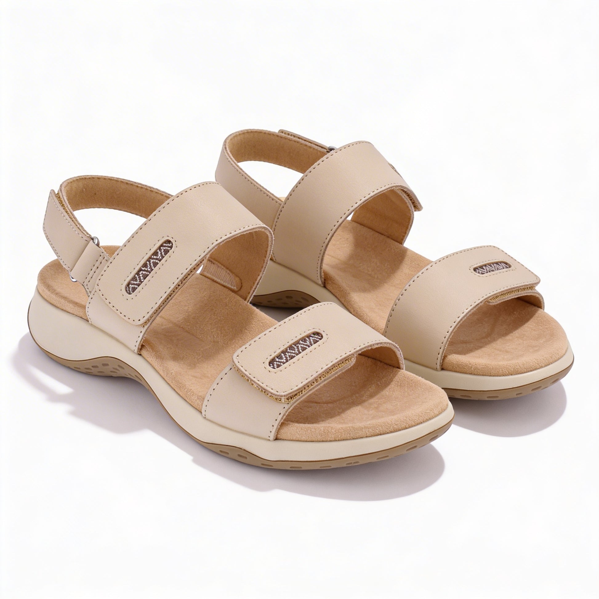 Free Spirit GRENADA Womens Cross Strap Sandals Parchment