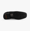 Front SNOWDEN Boys Leather Lace-Up School Shoes Black