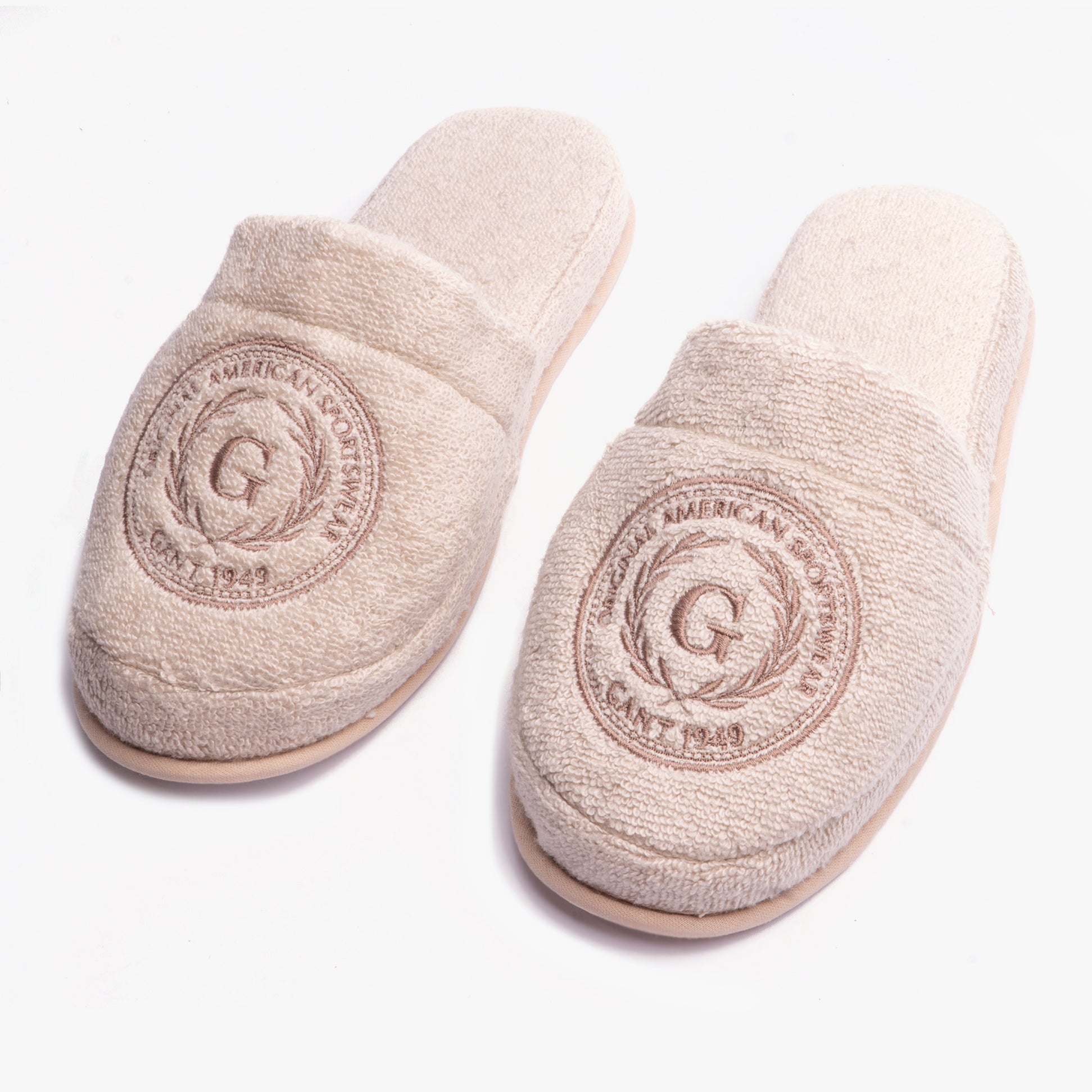 GANT CREST Unisex Mule Slippers Putty
