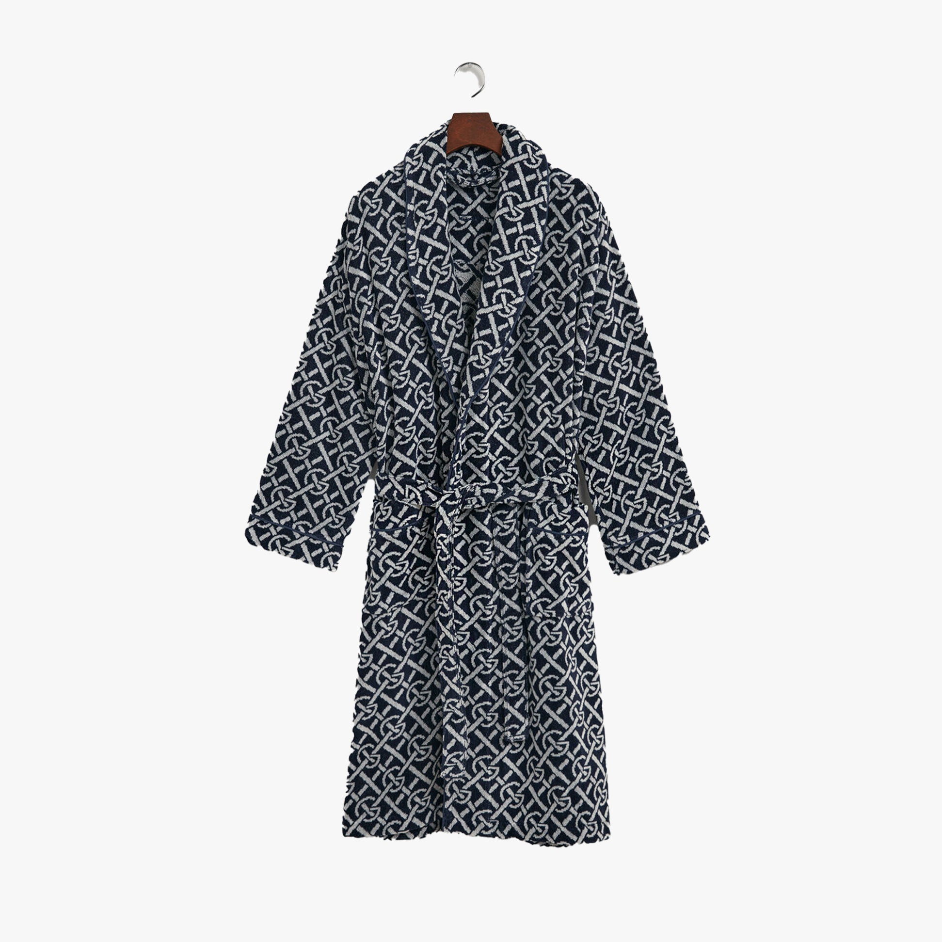 GANT G-PATTERN Bathrobe Evening Blue
