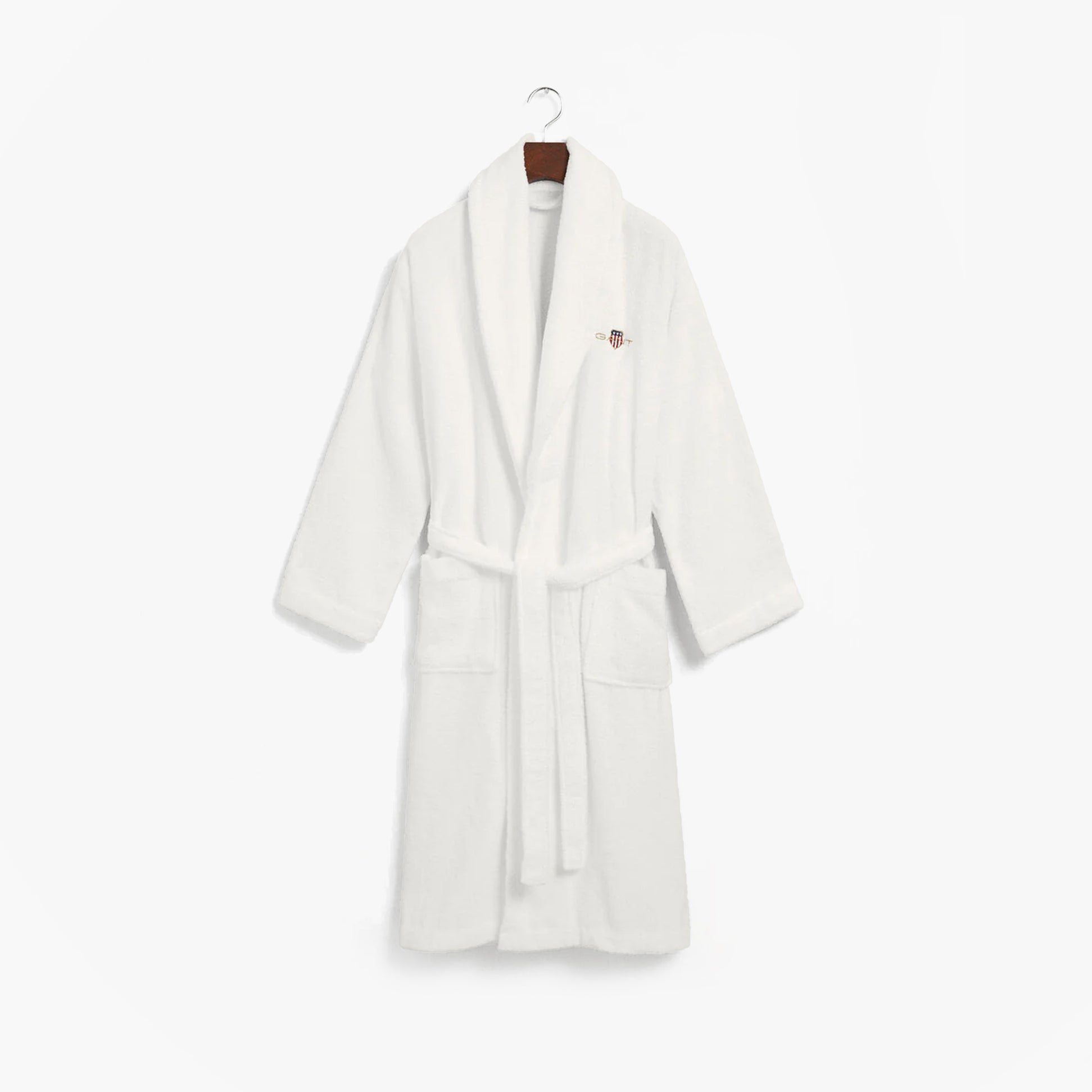 GANT ARCHIVE SHIELD TERRY Bathrobe White