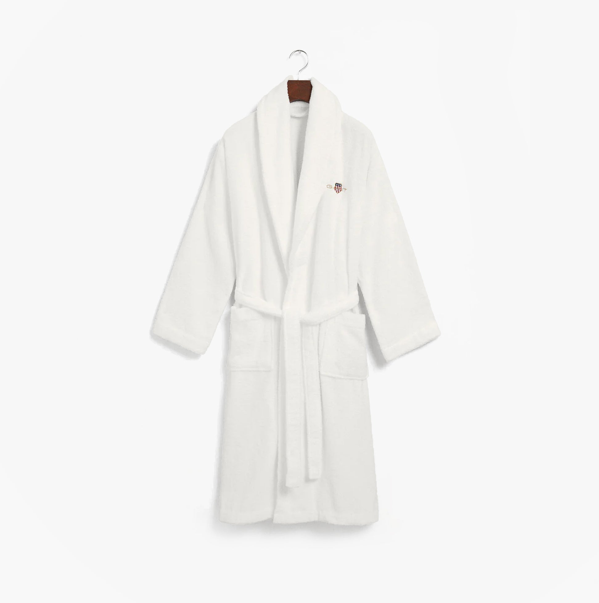 GANT ARCHIVE SHIELD TERRY Bathrobe White