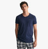 GANT Mens C-Neck T-Shirt 2-Pack Navy/White