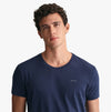 GANT Mens C-Neck T-Shirt 2-Pack Navy/White