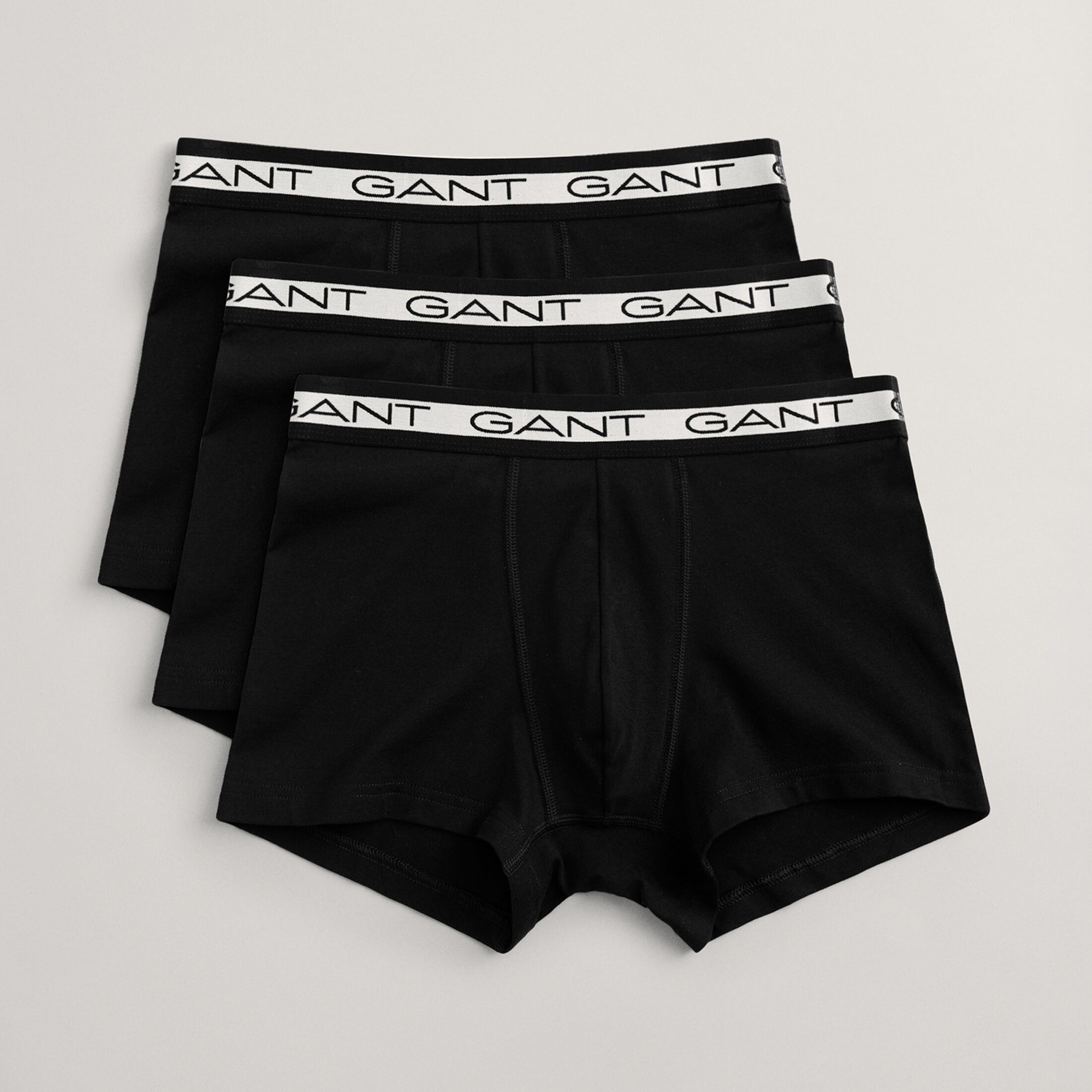 GANT CORE Mens 3 Pack Trunks Black