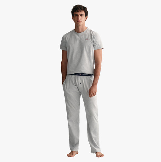 GANT SHIELD Mens Pajama Pants Light Grey Melange