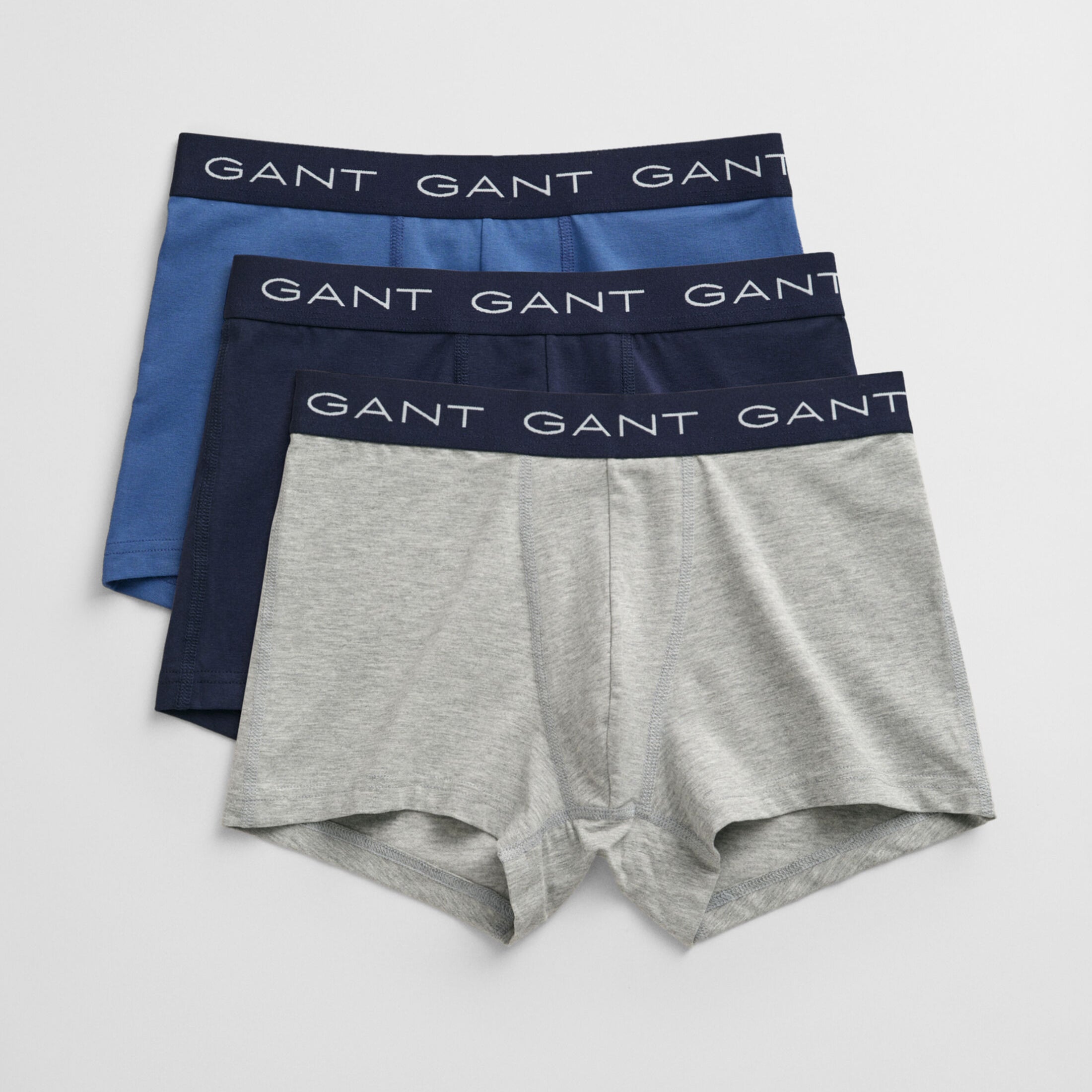GANT TRUNK 3-Pack Mens Light Grey Melange