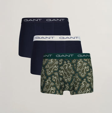 GANT PAISLEY TRUNK 3 Pack Mens Deep Forest