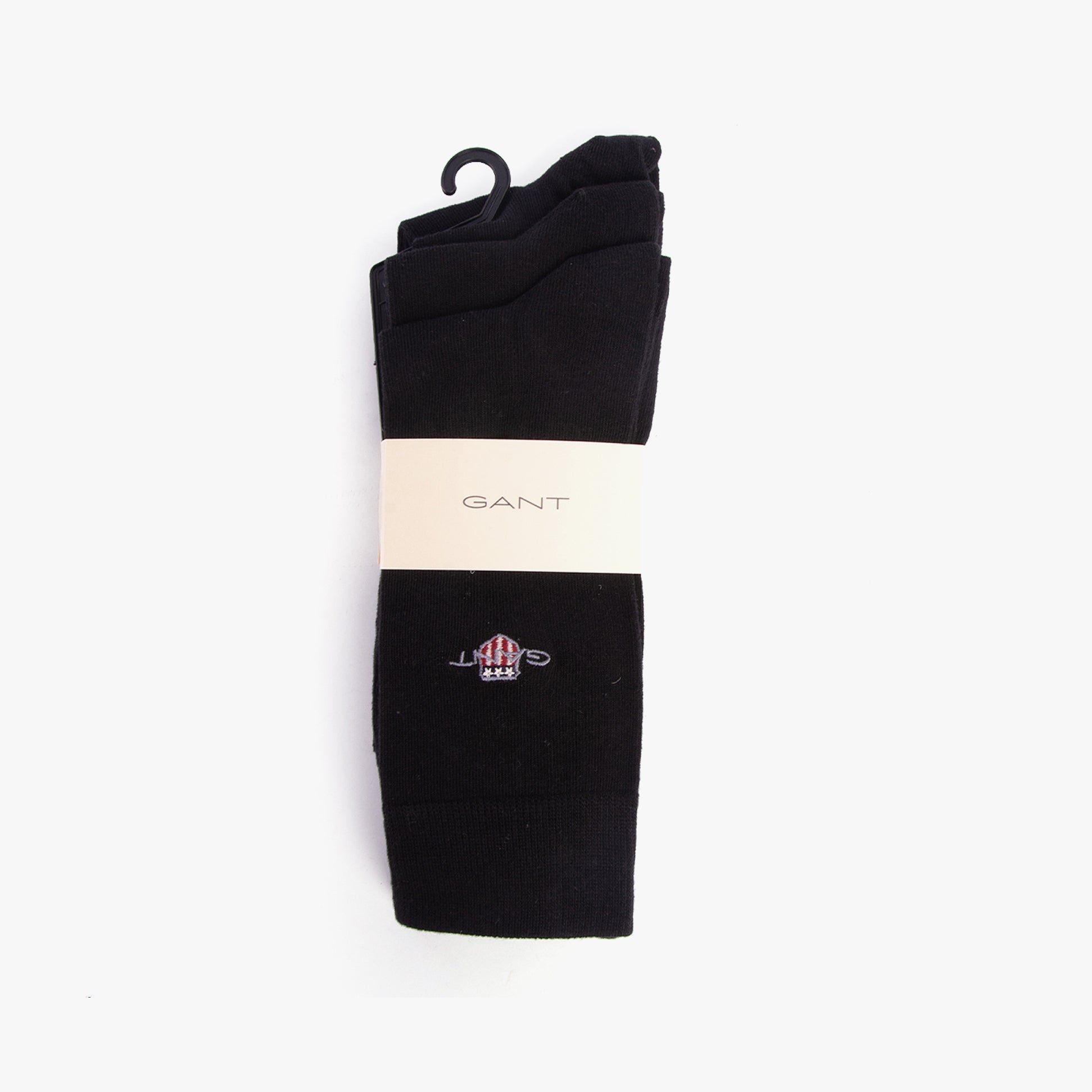 GANT SHIELD SOCKS 3-Pack Mens Ebony Black