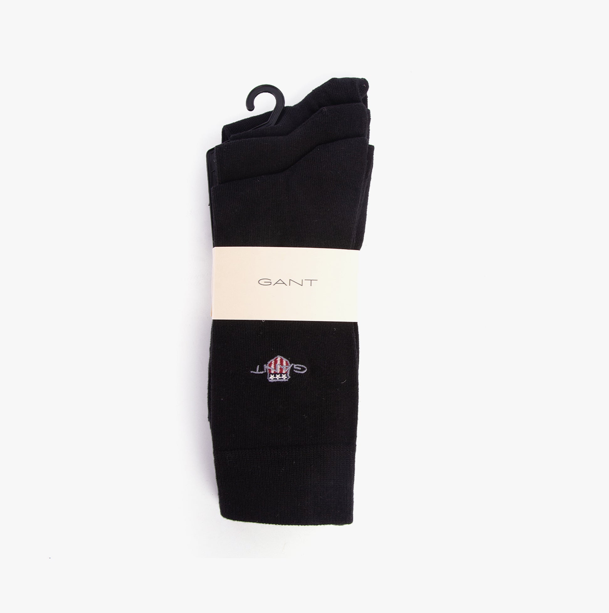 GANT SHIELD SOCKS 3-Pack Mens Ebony Black