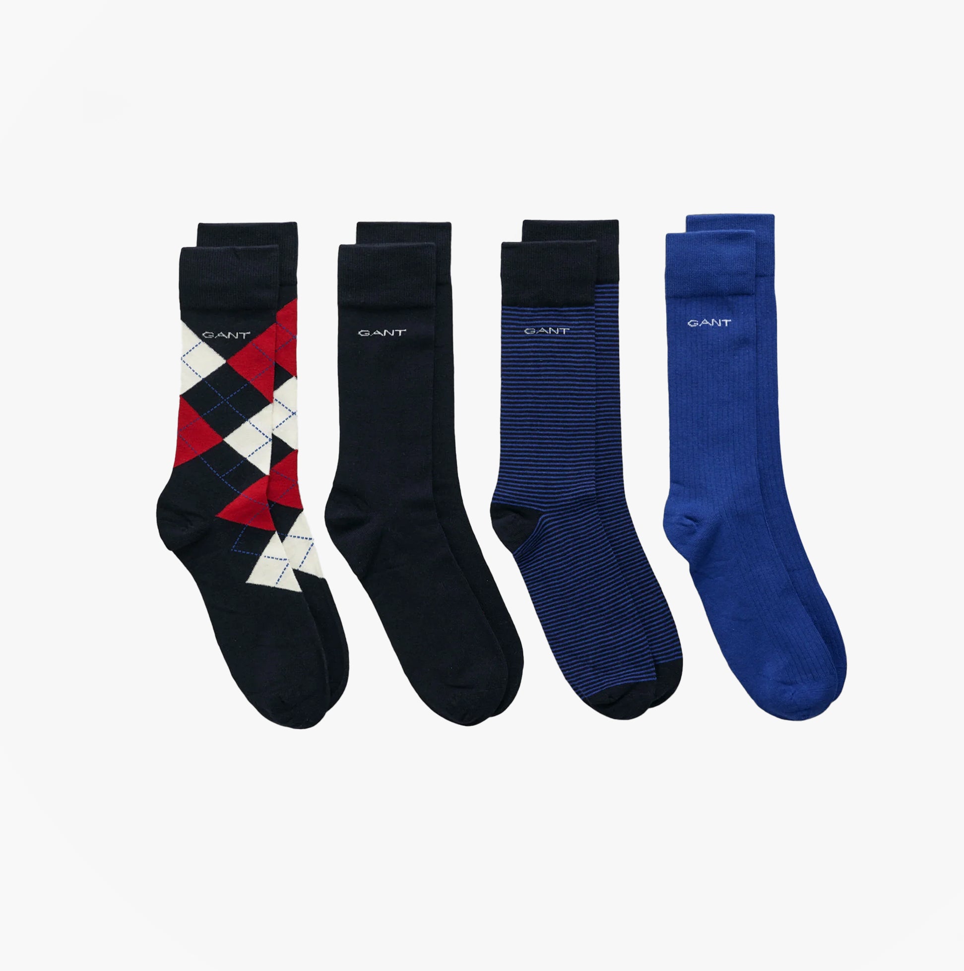 GANT ARGYLE STRIPE Mens 4-Pack Socks Marine