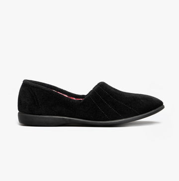GBS AUDREY Slip On Womens Slippers Black
