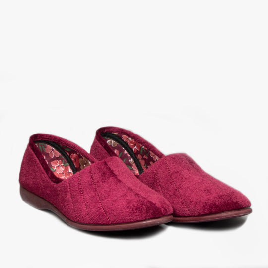 GBS AUDREY Slip On Womens Slippers Burgundy