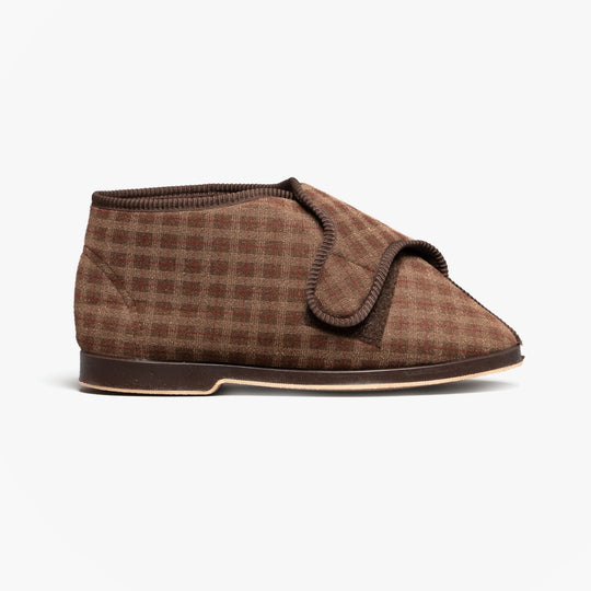 GBS KESWICK Mens Boot Slippers Brown