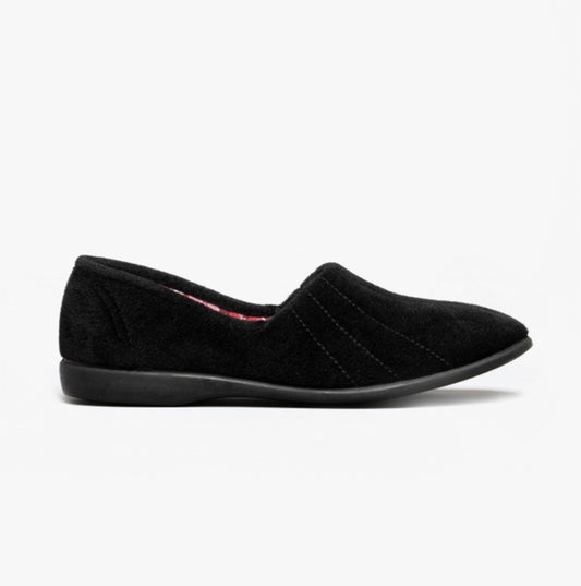 GBS AUDREY Slip On Womens Slippers Black