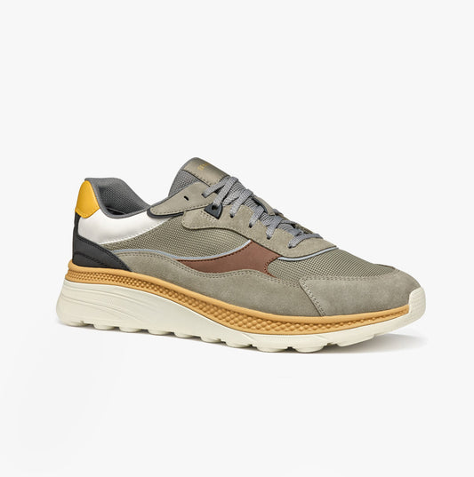 GEOX U SPHERICA ACTIF X1 Mens Trainers Sage/Brown