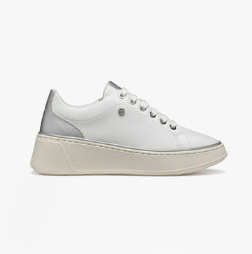 GEOX D SUNNETTY Womens Trainers White/Silver